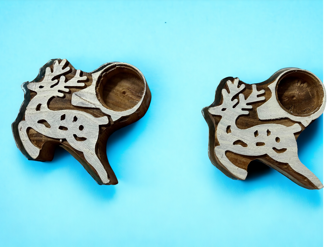 Reindeer tea light holder (set of 2) | ONEarth