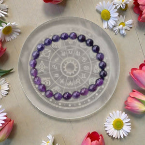 Onearth Certified Amethyst Natural Crystal Bracelet (certified) - EarthBased 