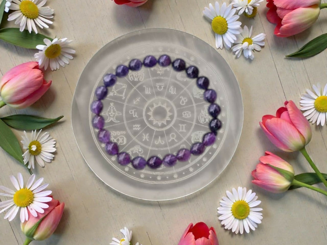 Onearth Certified Amethyst Natural Crystal Bracelet (certified) - EarthBased 