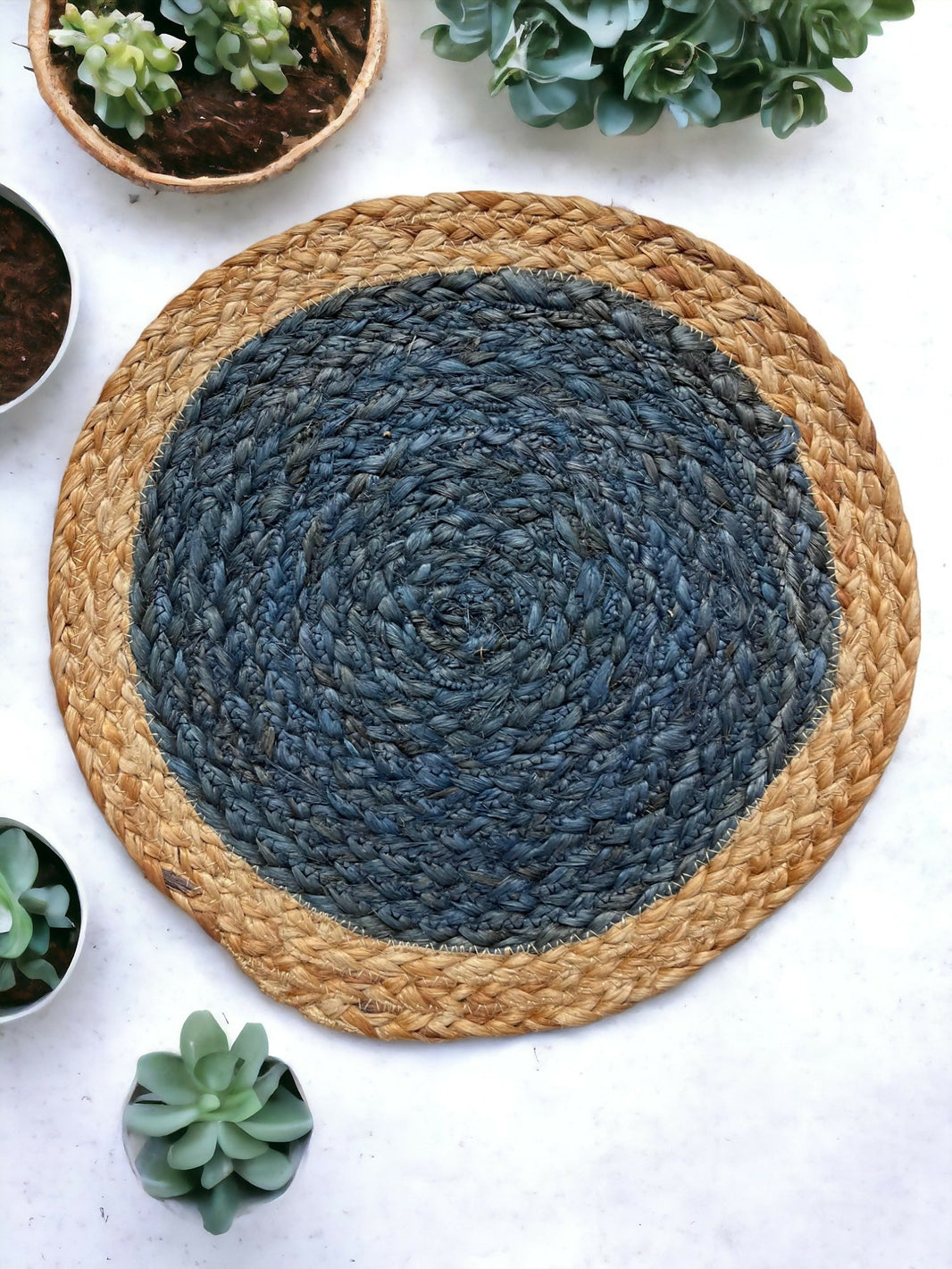 Jute Placemats set of 2 (blue) - EarthBased 
