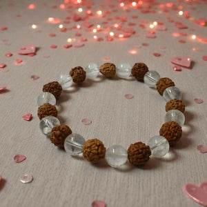 Onearth crystal rudraksha bracelet (certified) - EarthBased 