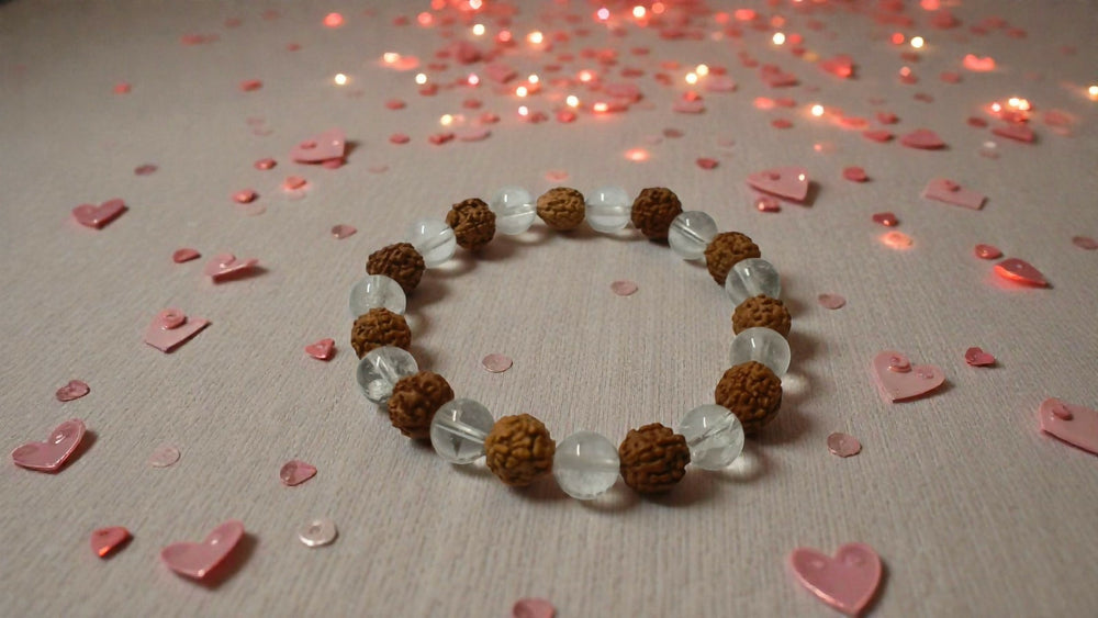 Onearth crystal rudraksha bracelet (certified) - EarthBased 