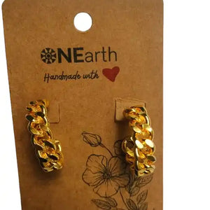 Chain Hoops Earrings | ONEarth - EarthBased 