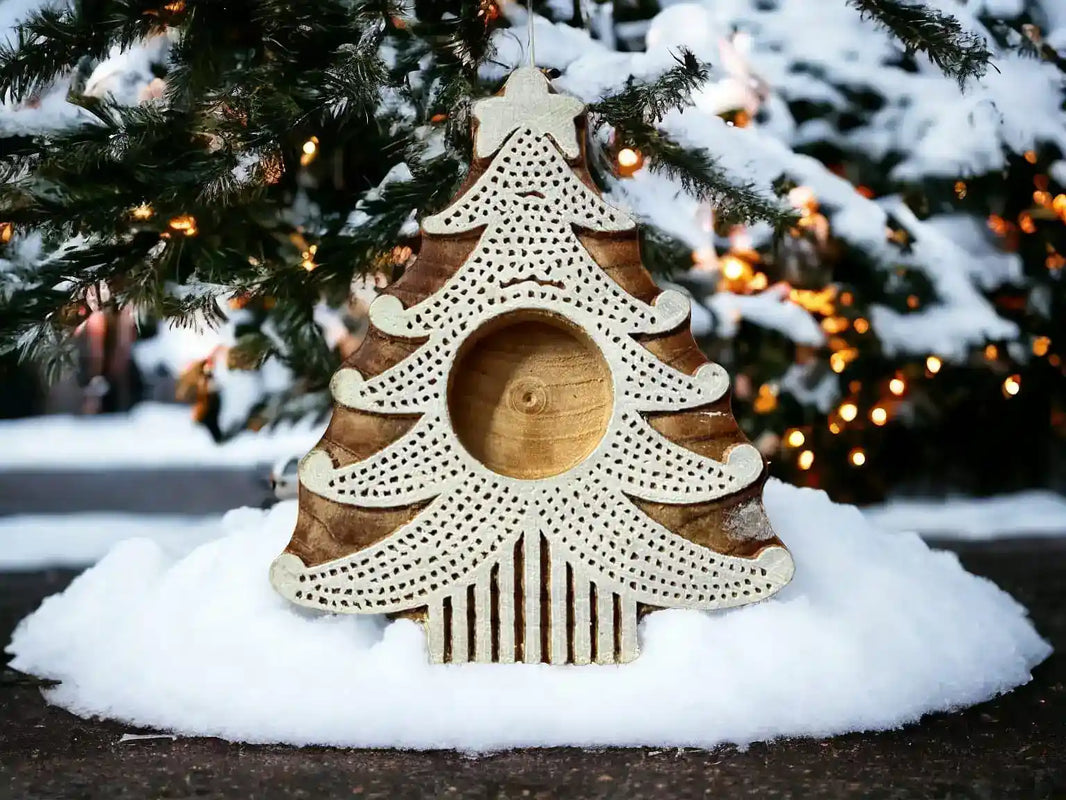 Christmas tree tea light holder (set of 2) | ONEarth - EarthBased 