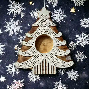 Christmas tree tea light holder (set of 2) | ONEarth - EarthBased 