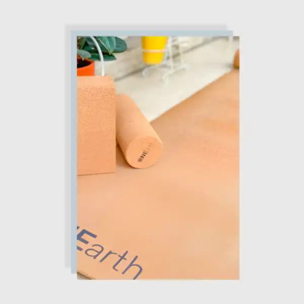 Cork Yoga Combo - Mat, Roller and Brick/ Block - Amalgamated Rubber | ONEarth - EarthBased 