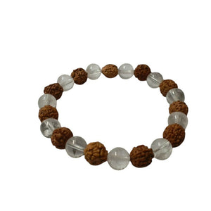 Onearth crystal rudraksha bracelet (certified) - EarthBased 
