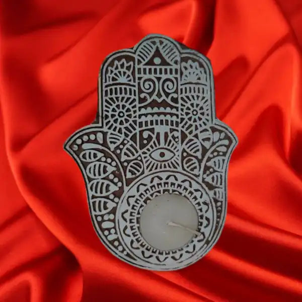 Hamsa hand tea light holder (set of 2) | ONEarth - EarthBased 