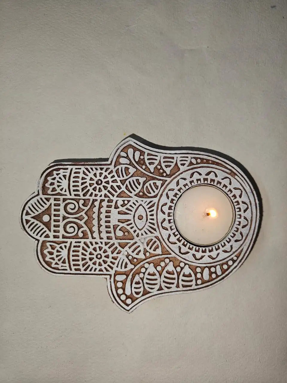 Hamsa hand tea light holder (set of 2) | ONEarth - EarthBased 