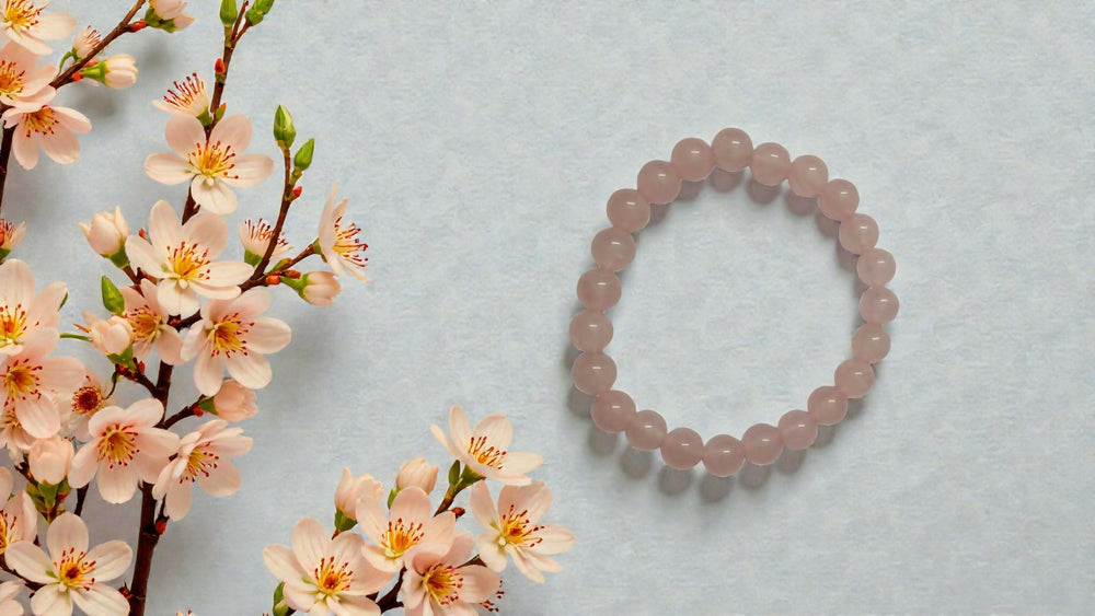 Onearth Rose Quartz Healing Bracelet (certified) - EarthBased 