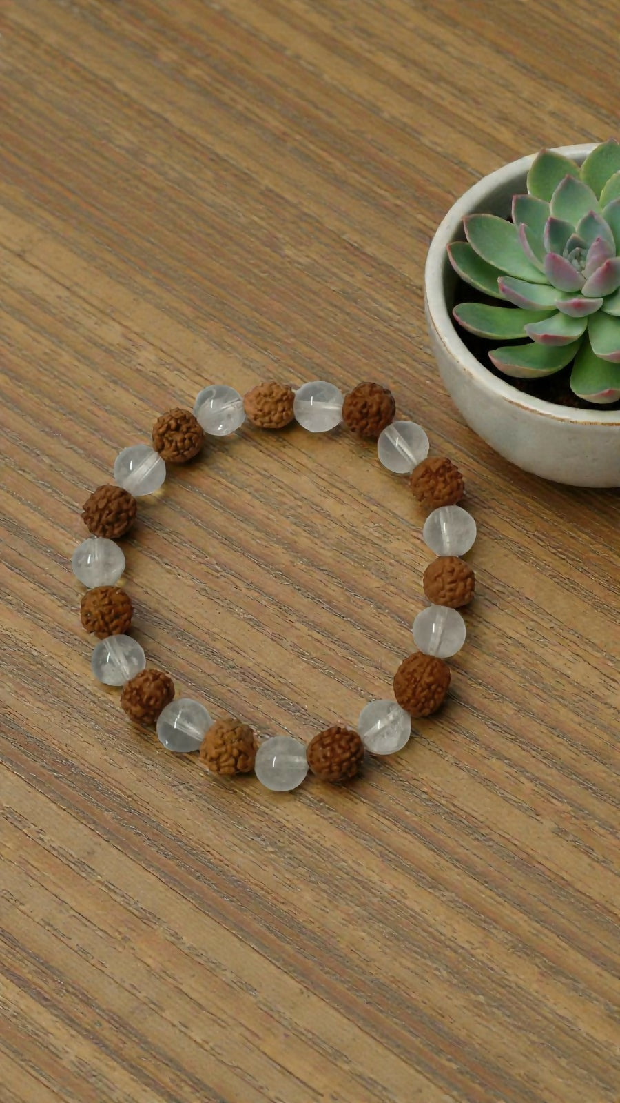 Onearth crystal rudraksha bracelet (certified) - EarthBased 