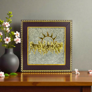 Onearth fortune frame of Pyrite with 7 horses - EarthBased 