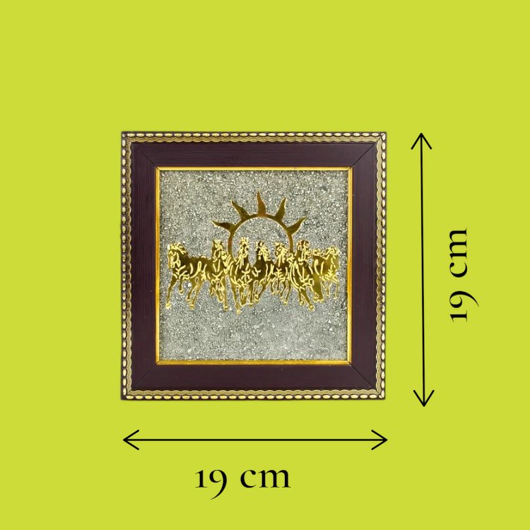 Onearth fortune frame of Pyrite with 7 horses - EarthBased 