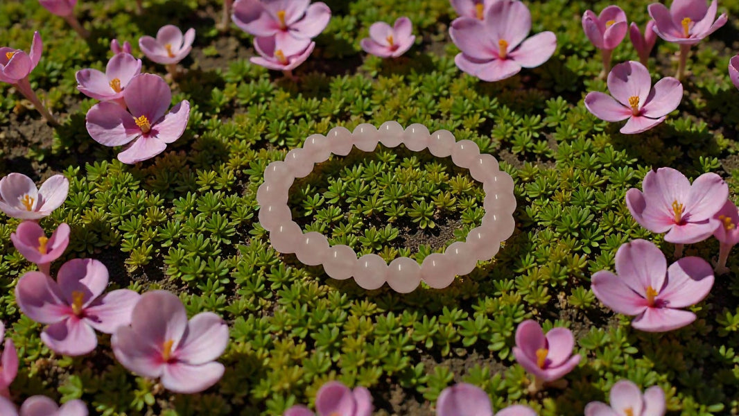 Onearth Rose Quartz Healing Bracelet (certified) - EarthBased 